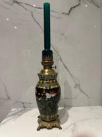 Lampe à pétrole - Émail, Laiton - Japonisme, Antiek en Kunst