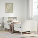 vidaXL Bed met boekenkast zonder matras grenenhout wit, Huis en Inrichting, Verzenden, Nieuw