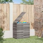 vidaXL Tuinbox 100x49x103,5 cm polyetheen rattan grijs, Tuin en Terras, Bergingen en Tuinkasten, Verzenden, Nieuw
