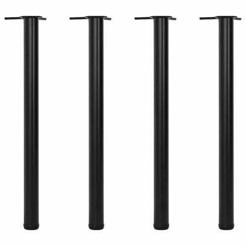 vidaXL Tafelpoten in hoogte verstelbaar zwart 870 mm 4 st, Huis en Inrichting, Tafelonderdelen, Nieuw, Verzenden