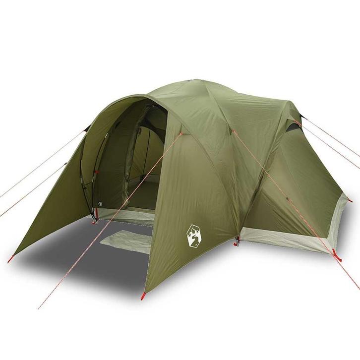 Olijfgroene Tent 6p | Retour deal | Nu met 40% korting, Caravans en Kamperen, Tenten, tot en met 6, Nieuw, Verzenden