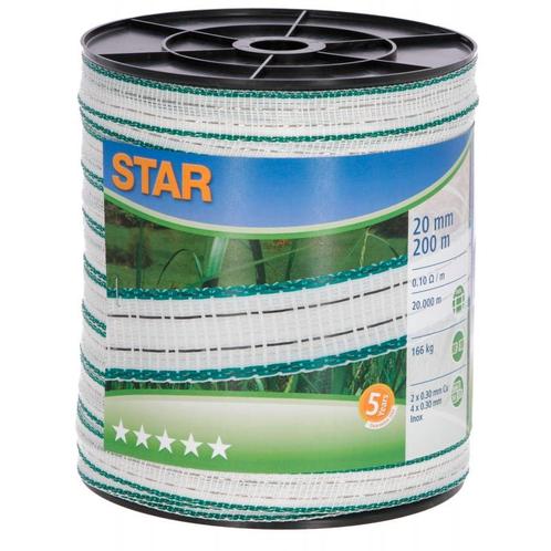 Ruban star classe blanc/vert 20mm 200m - kerbl, Tuin en Terras, Tuinhekken en Hekwerk