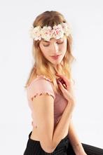 Bloemenkrans Haar Rozenkrans Wit Lichtroze Roze Bloemen Haar, Kleding | Dames, Ophalen of Verzenden, Nieuw
