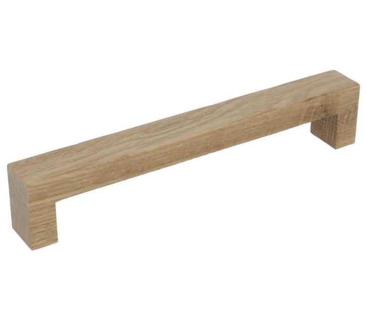 Greep Bench Recht Eiken gelakt 160 mm, Doe-het-zelf en Bouw, Hang- en Sluitwerk, Klink of Kruk, Nieuw, Overige materialen