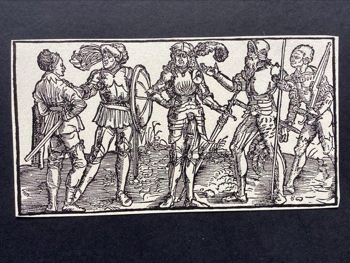 5 Landsknechts from Revelatione Sancte Birgitte after, Antiek en Kunst, Antiek | Boeken en Manuscripten