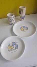 Tintin 2 assiettes Tintin & Milou + Mug Vintage 1990s + 10