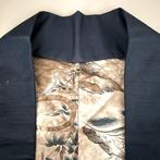 Heren Haori - Puur zijde indigo-geverfd effen tsumugi zijde