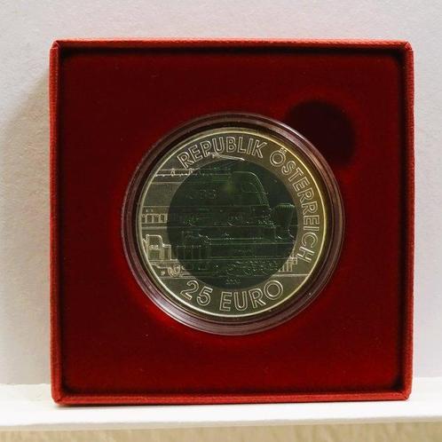 Autriche. 25 Euro 2004 150 Jahre Semmeringbahn NIOB Proof, Postzegels en Munten, Munten | Europa | Euromunten