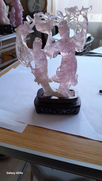 Beeldhouwwerk in rozenkwarts - 20e eeuw, Antiquités & Art, Antiquités | Autres Antiquités
