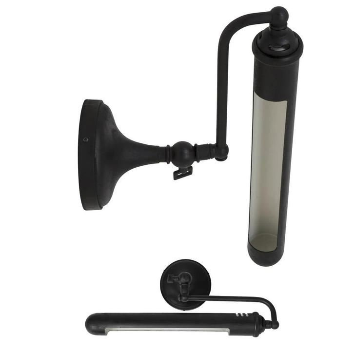 Wandlampen Messing Muurlamp Cabot Tube L Antiek Zwart, Huis en Inrichting, Lampen | Wandlampen, Verzenden