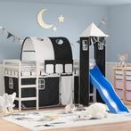 vidaXL Kinderhoogslaper met toren 90x190 cm grenenhout wit, Huis en Inrichting, Slaapkamer | Bedden, Verzenden, Nieuw
