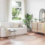 vidaXL Antislip Shaggy Tapijt Crème 160 x 160 cm PP, Verzenden, Nieuw