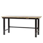 Werkbank zwart 200 cm met hardhouten blad open model, Ophalen of Verzenden