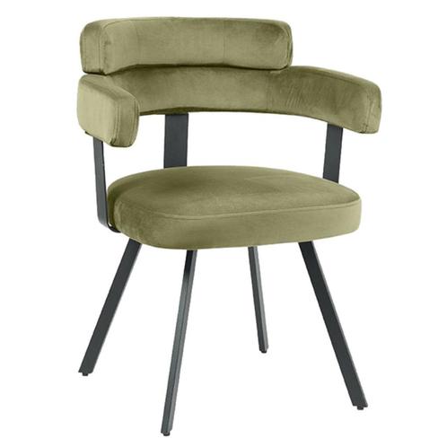Stoel | Fluweel/Metaal | Hunter Groen | Zwart Frame |, Zakelijke goederen, Horeca | Keukenapparatuur, Nieuw in verpakking, Verzenden
