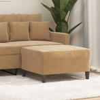 vidaXL Voetenbank 70x55x41 cm fluweel bruin, Verzenden, Nieuw