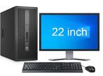 HP EliteDesk 800 G2 TWR i7 6e Gen + 22 Monitor + 2 jaar, Ophalen of Verzenden