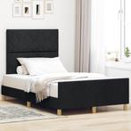 vidaXL Zwarte Stoffen Bednaam 120x190 cm, Verzenden, Nieuw