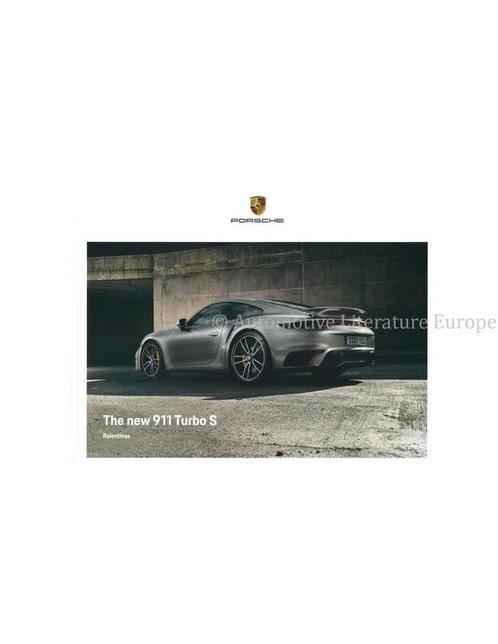 2020 PORSCHE 911 TURBO S HARDCOVER BROCHURE ENGELS, Boeken, Auto's | Folders en Tijdschriften
