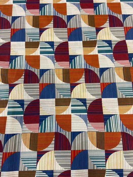 Huidige stof met optisch patroon in dubbele hoogte zonder, Antiek en Kunst, Antiek | Tapijten, Tafelkleden en Textiel