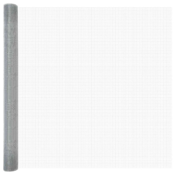 vidaXL Gelast draadhek Zilver 1.5 x 10 m, Tuin en Terras, Tuinhekken en Hekwerk, Nieuw, Verzenden