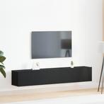 vidaXL 2-delige TV-meubelset Zwart Geengineerd Hout, Huis en Inrichting, Kasten |Televisiemeubels, Verzenden, Nieuw