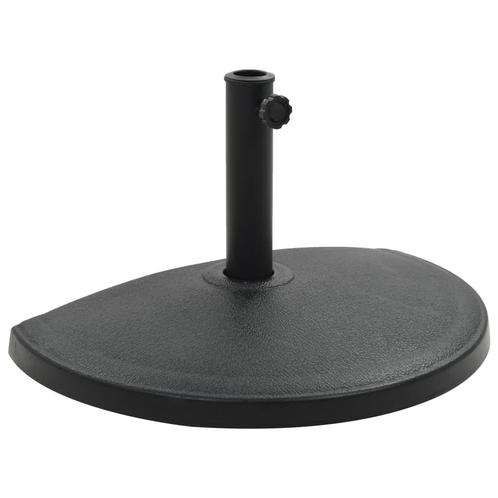 vidaXL Parasolvoet halfrond 15 kg polyresin zwart, Tuin en Terras, Parasols, Nieuw, Verzenden