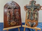 paire de panneaux religieux (2) - Art déco - Bois, Métal -