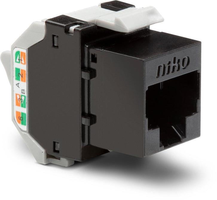 Niko Non Blindé RJ45 UTP Cat 6 PoE++ Connecteur - 650-45062, Doe-het-zelf en Bouw, Elektriciteit en Kabels, Verzenden