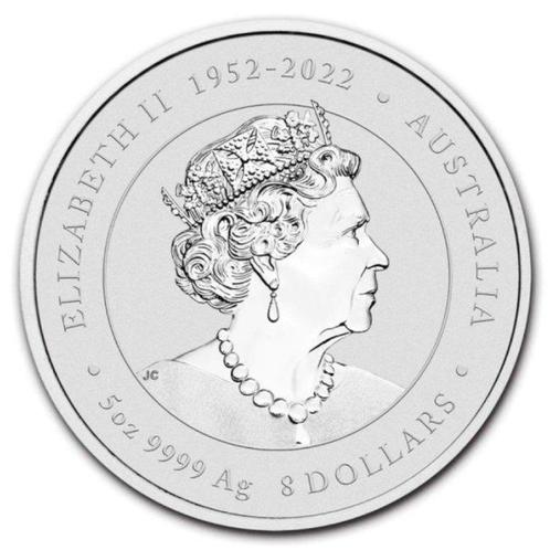 Australië. 2024 5 oz $8 AUD Australian Silver Lunar Year of, Postzegels en Munten, Edelmetalen en Baren