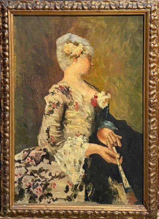 Scuola Italiana (XIX-X), da Giacomo Favretto - Profilo di, Antiek en Kunst, Kunst | Schilderijen | Klassiek