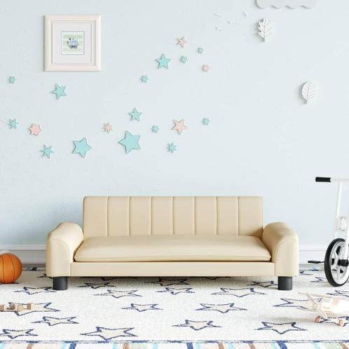 vidaXL Kinderbank 90x53x30 cm stof crèmekleurig, Kinderen en Baby's, Kinderkamer | Overige Meubels, Nieuw, Verzenden