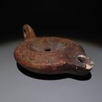 Oud-Romeins Terracotta Olie lamp. 1e - 3e eeuw na Christus., Verzamelen