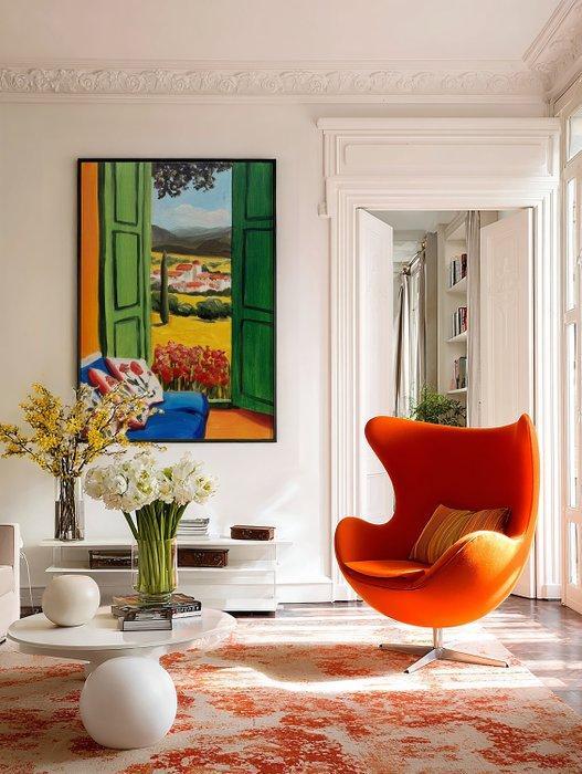 E. García - EL CAMPO DE ITALIA XL (NO RESERVE), Antiquités & Art, Art | Peinture | Moderne