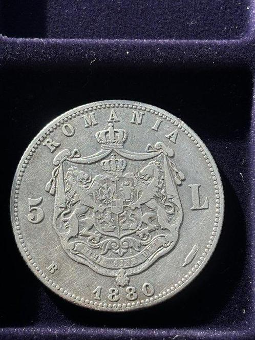 Roemenië. Carol I. 5 Lei 1880B  (Zonder Minimumprijs), Postzegels en Munten, Munten | Europa | Niet-Euromunten