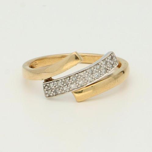 Zonder Minimumprijs - Ring - 18 karaat Geel goud, Witgoud -, Handtassen en Accessoires, Ringen