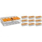 WAGO Lasklem Set 10 Stuks - 5 Polig Oranje, Perfect voor LED, Verzenden