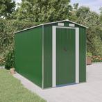 vidaXL Tuinschuur 192x357x223 cm gegalvaniseerd staal groen, Tuin en Terras, Verzenden, Nieuw