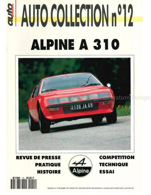 1992 AUTO COLLECTION MAGZINE 12 FRANS, Boeken, Auto's | Folders en Tijdschriften, Ophalen of Verzenden