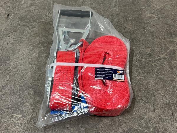 Veiling - 5x Konvox spanband met ratel en haak 50mm x 9m, Auto diversen, Aanhangwagen-onderdelen, Nieuw