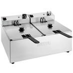 Friteuse | Elektrisch | 5+5L | 60°C/190°C | 5.6kW (2x 230V), Zakelijke goederen, Horeca | Keukenapparatuur, Verzenden, Nieuw in verpakking