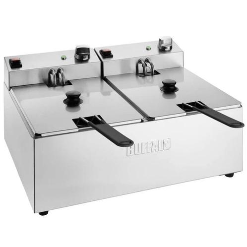 Friteuse | Elektrisch | 5+5L | 60°C/190°C | 5.6kW (2x 230V), Zakelijke goederen, Horeca | Keukenapparatuur, Nieuw in verpakking