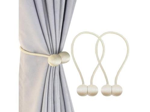 Veiling - Gordijnmagneten beige - set van 2, Huis en Inrichting, Stoffering | Gordijnen en Lamellen, Nieuw