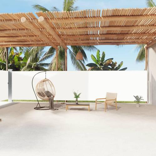 vidaXL Windscherm uittrekbaar 180x1200 cm crèmekleurig, Tuin en Terras, Parasols, Nieuw, Verzenden