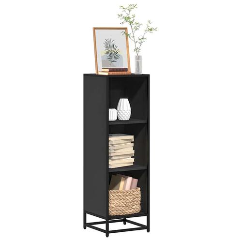 vidaXL Boekenkast 33,5x33x107,5 cm bewerkt hout zwart, Huis en Inrichting, Kasten | Boekenkasten, Nieuw, Verzenden
