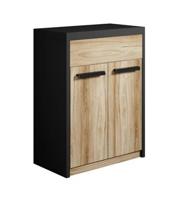 Badplaats Wastafelkast Adam 60 cm - Zwart met Eiken beschikbaar voor biedingen