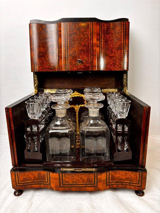 Baccarat - Armoire à liqueurs - Cristal, Bois de thuya -, Antiquités & Art, Antiquités | Verre & Cristal