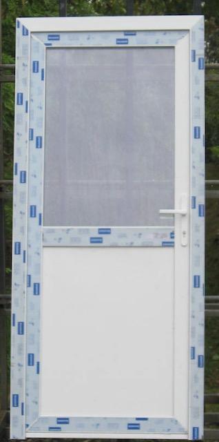 pvc buitendeur , deur , achterdeur 90 x 201 wit, Doe-het-zelf en Bouw, Deuren en Vliegenramen, Nieuw, Glas, Kunststof, Buitendeur
