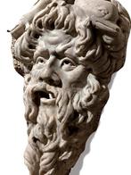 sculptuur, Maschera marina - 45 cm - Marmer, Steen