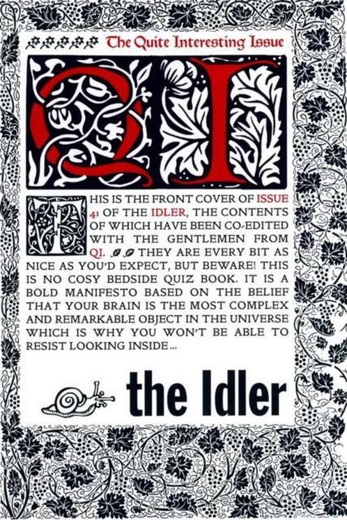 The Idler (Issue 41) QI Issue 9780091923013, Boeken, Overige Boeken, Zo goed als nieuw, Verzenden
