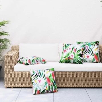 vidaXL Sierkussens 4 st 60x60 cm stof meerkleurig, Huis en Inrichting, Verzenden, Nieuw